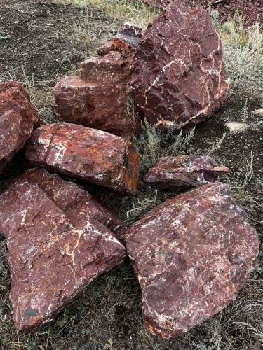 Ландшафтные глыбы красно-фиолетовые 200-1000 килограмм купить в Республике Мордовия