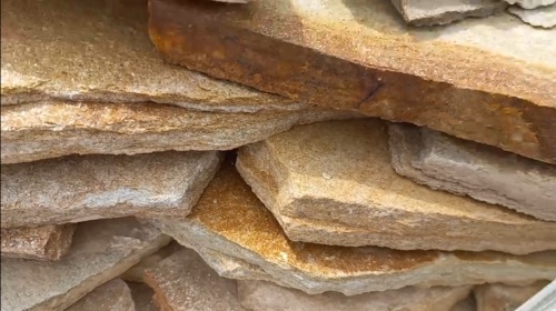 Плитняк златолит жёлтый золотистый для отмостки купить в Республике Мордовия