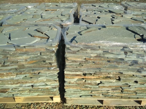 Плитняк златолит зелёный для цоколя, отмостки купить в Республике Мордовия