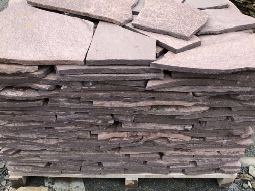 Плитняк лемезит бордовый для облицовки цоколя 20-25 мм  купить в Республике Мордовия