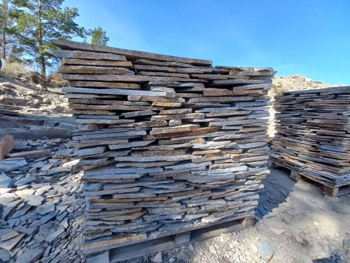 Плитняк златолит серебристый для фасада купить в Республике Мордовия