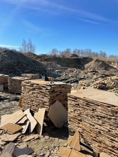 Плитняк златолит жёлтый золотистый для отмостки купить в Республике Мордовия