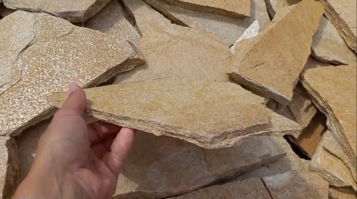 Плитняк златолит жёлтый для цоколя купить в Республике Мордовия