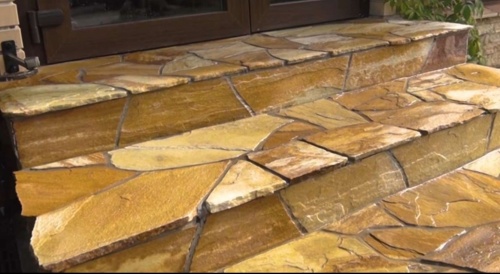 Плитняк златолит жёлтый золотистый для отмостки купить в Республике Мордовия